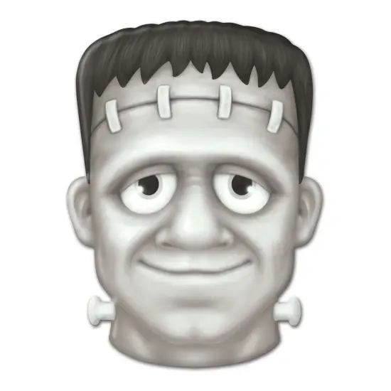 12" Metal Embossed Sign: Frankenstein (Black) {1}