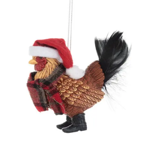 Jolly Rooster Christmas Ornament {1}