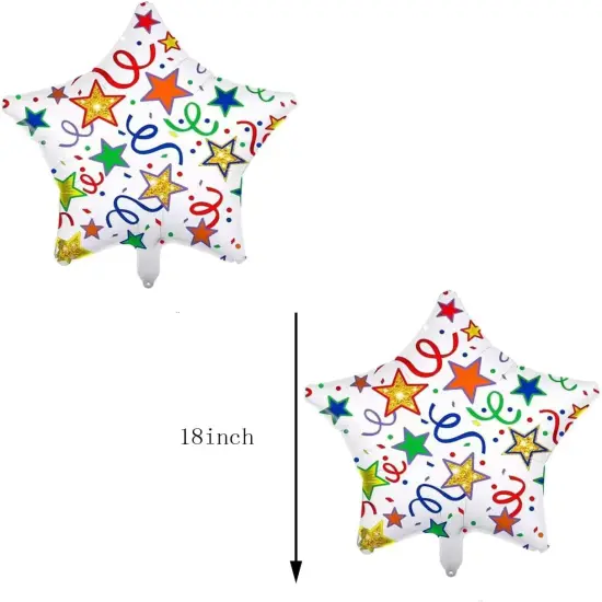 Star and Circle Mylar Foil Balloon {3}