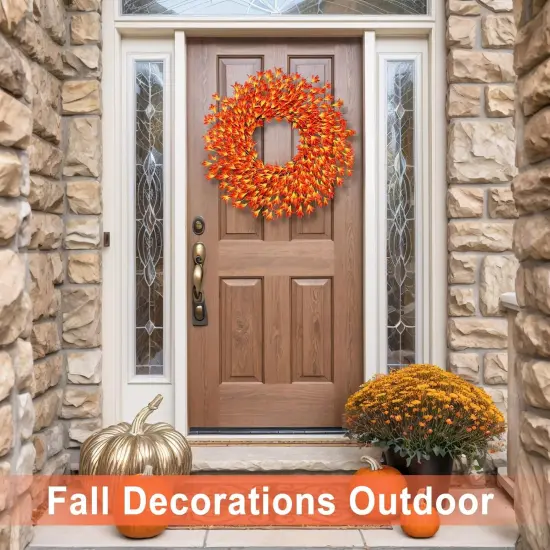 26 Inch Realistic Fall Wreaths for Front Door {2}