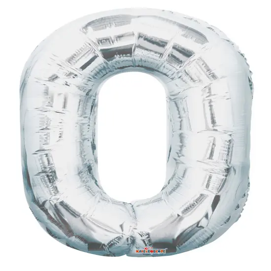 34" Numeral 0 Balloon - Silver, 1ct {1}