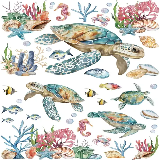 2 Large Coral Seashell Design Sheets 12''x18'' {1}