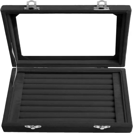 7 Slots Velvet Jewelry Earring Storage Box {3}