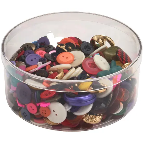 Pioneer Plastics 180C Clear Round Plastic Container, 6" W x 2.5" H {4}