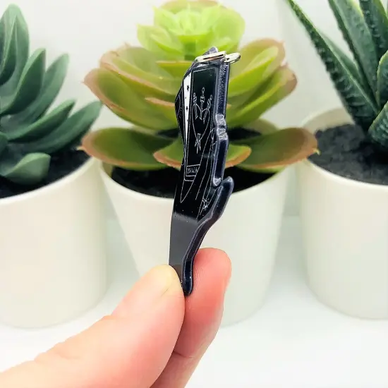 Large Black Divination Fortune Teller Hands, 50x31mm {4}