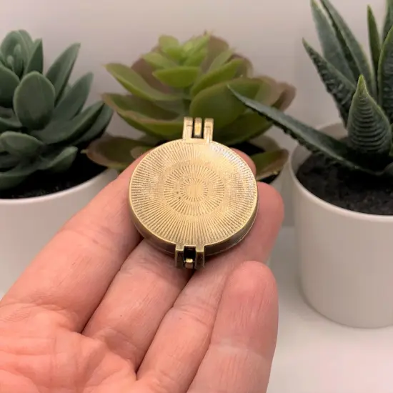 Bronze Gear Aromatherapy Essential Oil Diffuser Lockets, 33x45mm {4}
