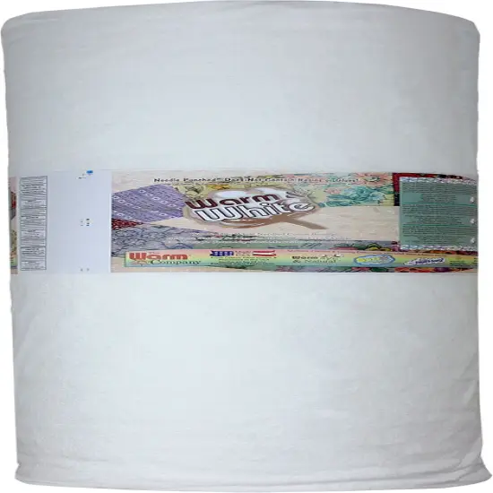 Warm & White 90" x 40 YD Cotton Batting &ndash; Premium Needle-Punched, Chemical-Free Quilting Batting, Ideal for Quilts & Crafts {1}