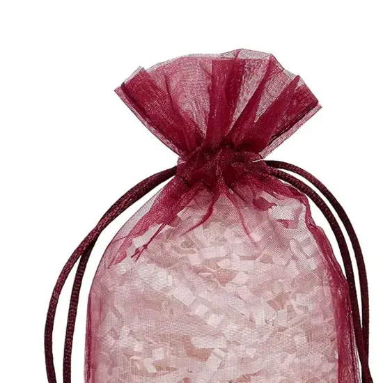 Flat Bottom Organza Bags 5 1/2 '' X 1 1/2 '' X 10 1/2 '' for Jewelry Wine {3}
