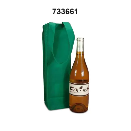 Non-Woven Reusable Wine Carry Bag Eco-Friendly 10" x 7" x 14" {3}