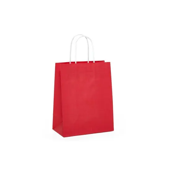 Spacious Bright Matte Shopping Bag with White Interior 10" x 5" x 13" {2}