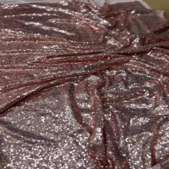 1 Yard Glitz Sequin Fabric Sparkling Mesh Polyester for Costumes Events and Decorations Width 50&ndash;54 inches Coral {5}