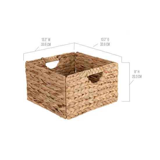 Seville Classics Handwoven Basket (2-Pack), Water Hyacinth {3}