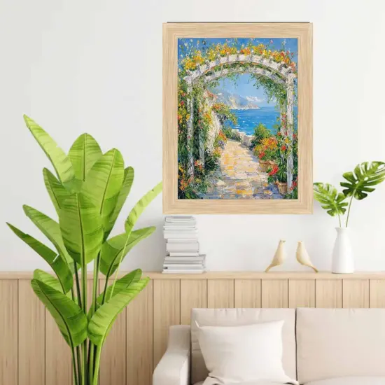 Cypress Natural Oak Wood Picture Frame 10x14 frame {7}