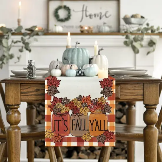 It's Fall Y'all Thanksgiving Fall Table Runner - 3 x 36 Inch {2}