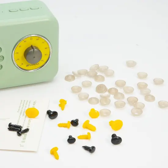 272pcs Plastic Safety Noses 5 Sizes 2 Colors Craft Oval Nose Eyes {3}