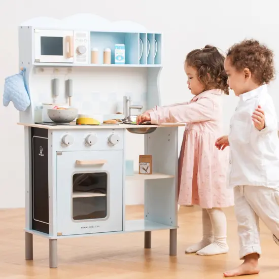 New Classic Toys Kitchenette Modern Electric Cooking, Blue {6}