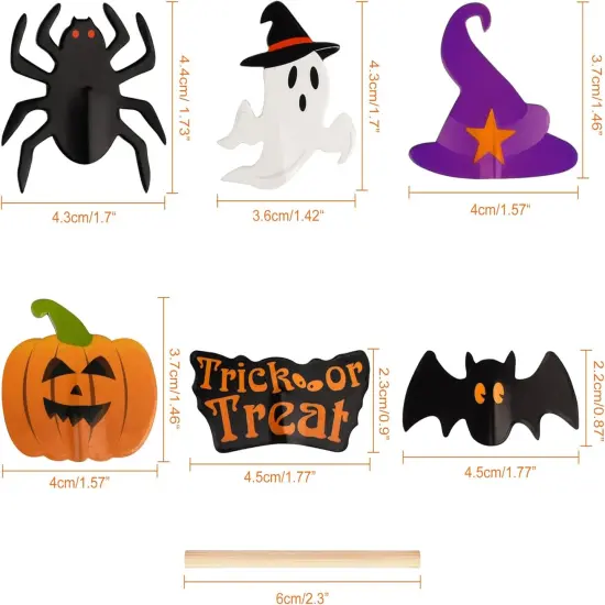 60 Piece Halloween Decoration Cupcake Toppers {2}