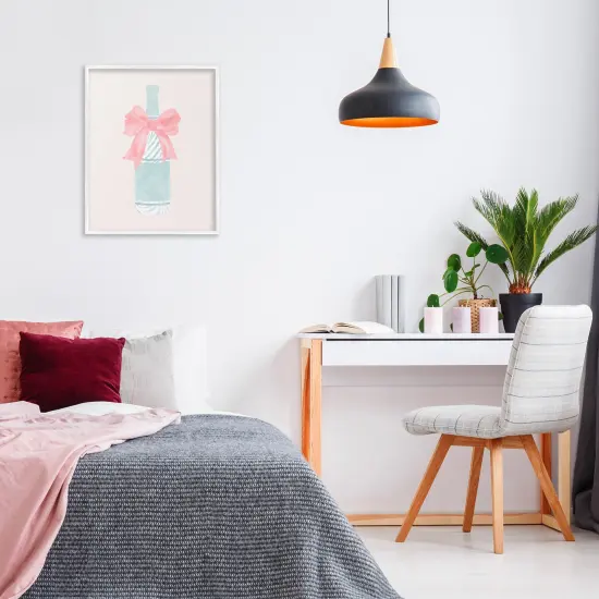 Stupell Industries Zebra Striped Champagne Bottle Framed Giclee By Natalie Carpentieri {2}