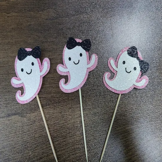 Ghost Birthday Baby Shower Cupcake Toppers {3}