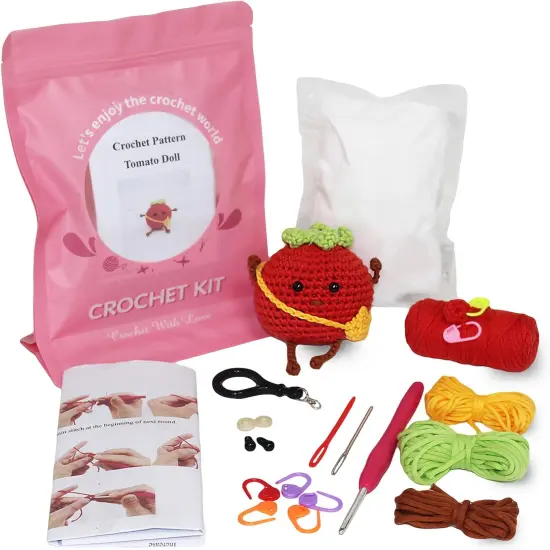 Crochet Kit for Beginners - Cute Tomato {1}