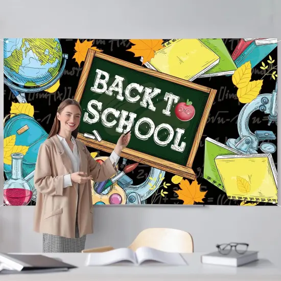 Welcome Back to School Photo Backdrop Back to School Banner {5}