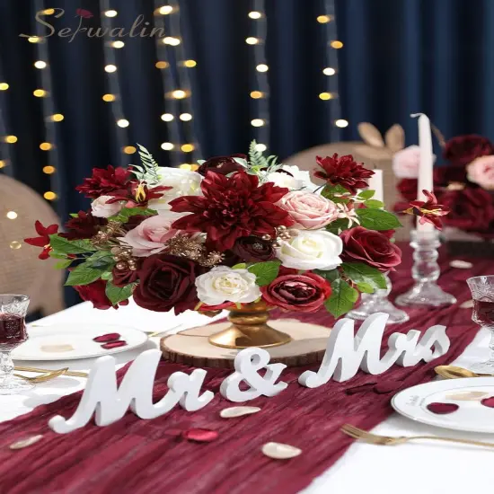 Artificial Pink Flowers Fake Silk Flowers Bouquets {4}