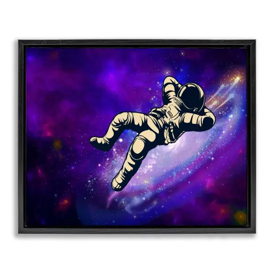 Stupell Industries Relaxing Astronaut in Space Floating Frame Design by Jesse Keith {1}