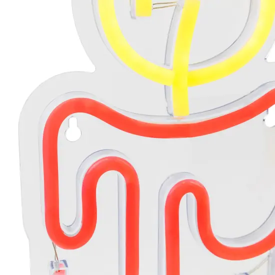 Northlight LED Candle Neon Lighted Christmas Wall or Window Decoration - 12" Red {7}