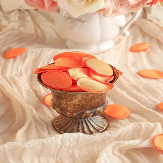 300pcs Rose Petals Burnt Orange Faux Silk Flower {2}