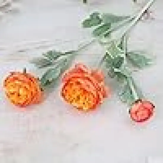 Ranunculus Flowers with Real Touch Stem Silk Ranunculus Flowers {4}