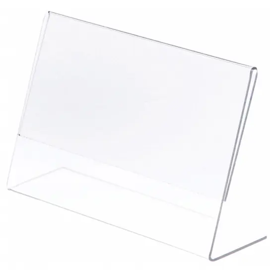 Plymor Clear Acrylic Sign Display / Literature Holder (Angled), 8.5" W x 5.5" H {1}