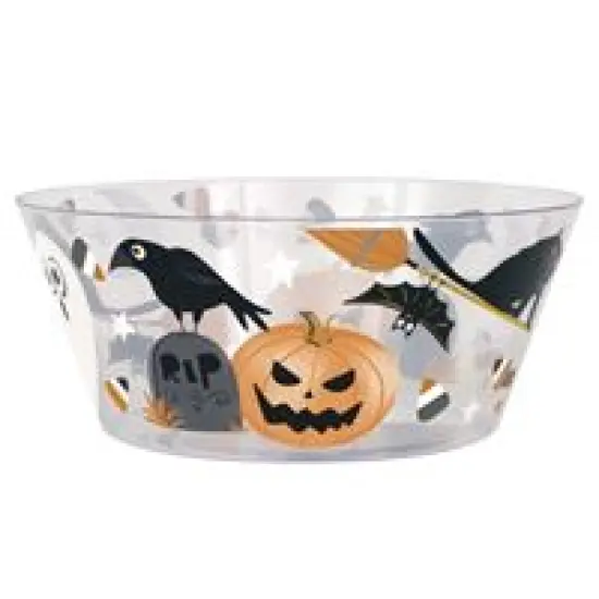 Bats & Boos Halloween 10" Plastic Serving Bowl {1}