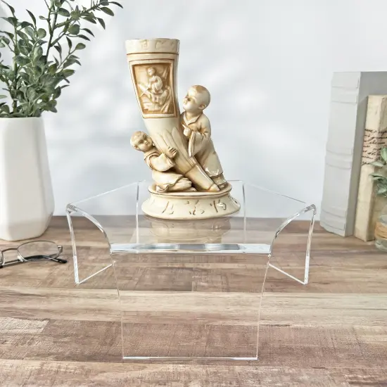 Plymor Clear Acrylic Tri-Leg (6 Sided) Display Riser, 4" H x 11" W x 9.125" D {4}