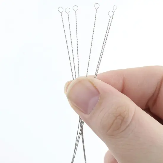 Griffin Soft Twisted Wire Needles, Fine Flexible Beading Needle, Pack of 25, Large Round Eye and Easy to Thread, Collapsible Eye Holds Threads, German Made, Use for Pearl Knotting and Silk Cord {3}