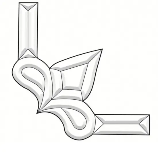 6-1/2" x 6-1/2" Exquisite Clear Glass Bevel Cluster EC502 {1}