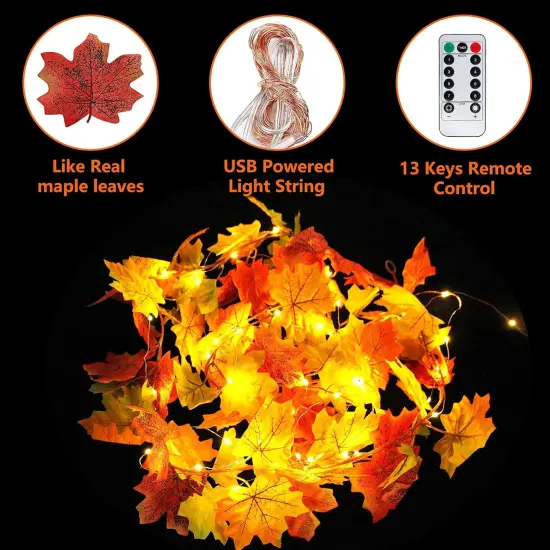 2 Pack Christmas Leaves Garland {2}