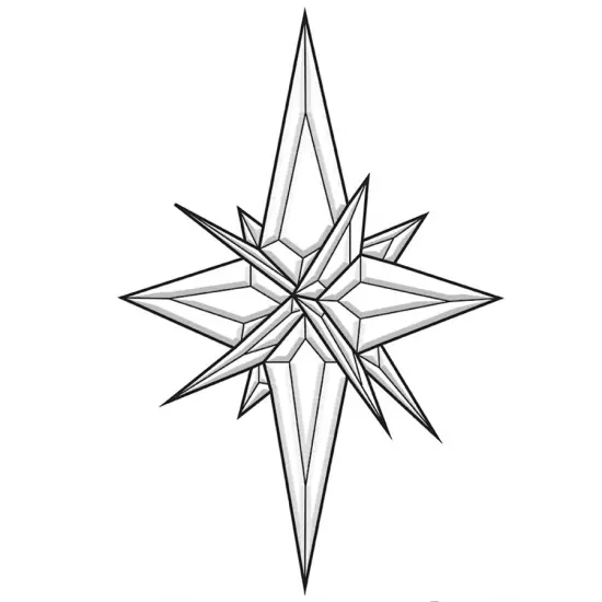 5" x 6-3/4" Exquisite Clear Glass 3-D Star Bevel Cluster EC345 {1}