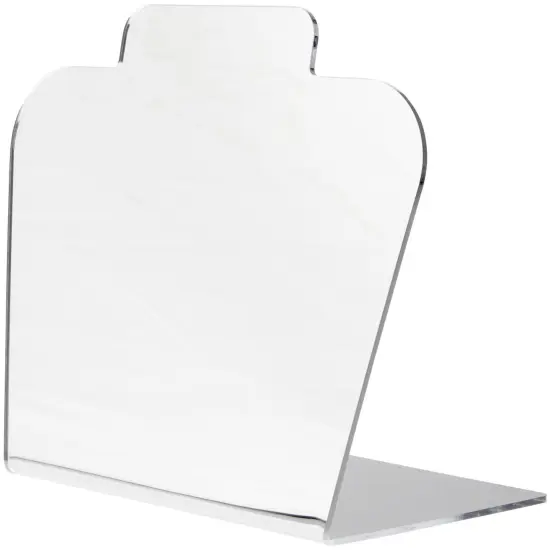 Plymor Acrylic Basic Short Necklace Display Stand (Mirrored), 8.5" W x 4" D x 7.75" H {1}