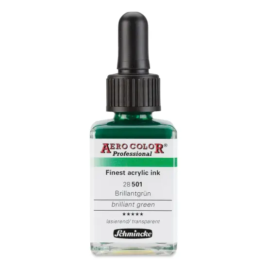 Schmincke Aero Color Professional Airbrush Color - 28 ml, Brilliant Green {1}