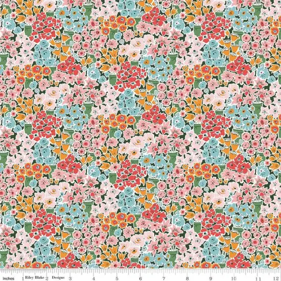 Liberty Tudor Celebration Rossellie Blooms 01667444B 44"/45" Fabric Per Yard {1}