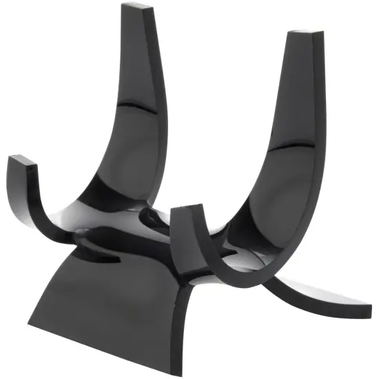 Plymor Black Acrylic Double-Scoop Display Easel, 3" H x 2.875" W x 2.5" D {1}