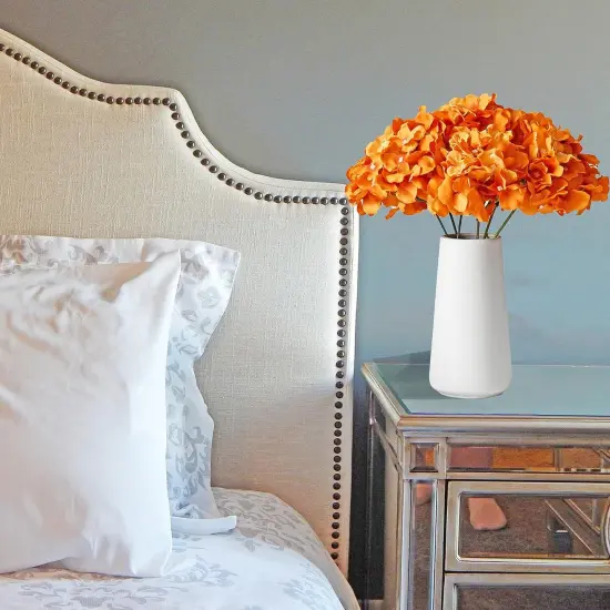 Orange Silk Hydrangea Flowers &ndash; Artificial Centerpiece for Wedding & Home Decor {3}