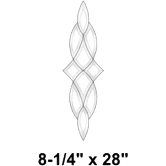 8-1/4" x 28" Exquisite Clear Glass Bevel Cluster EC591 {2}
