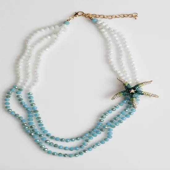 Ombr&eacute; Jeweled Starfish Brooch {2}