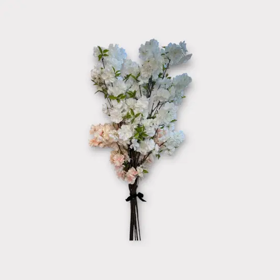 30.5" Faux Peach Blossom Bundle &ndash; 10 Artificial Stems for Vases, Floral Centerpieces & Wedding Decor-ZBB685-WH/PE {5}