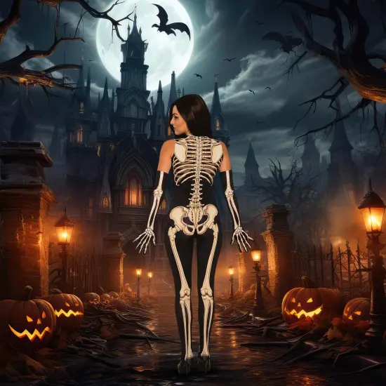 Lady Bones Women's Costume, One Size {5}