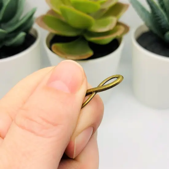 Bronze Infinity Connector Charms, 23x8mm {4}