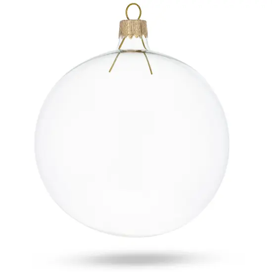 Set of 4 Clear Glass Ball Christmas Ornaments DIY Craft 4 Inches {3}