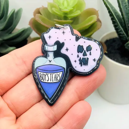 Boy's Tears Valentine's Halloween Charms, 51x40mm {3}