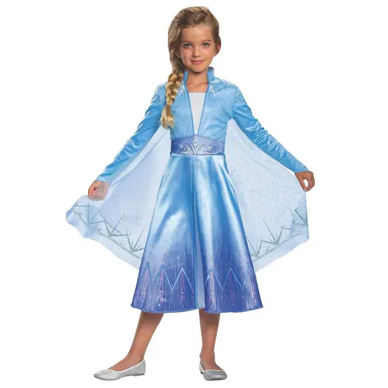 Disney Frozen Elsa Costume for Girls Dress with Cape Fits Child Sizes 7&ndash;8 {1}